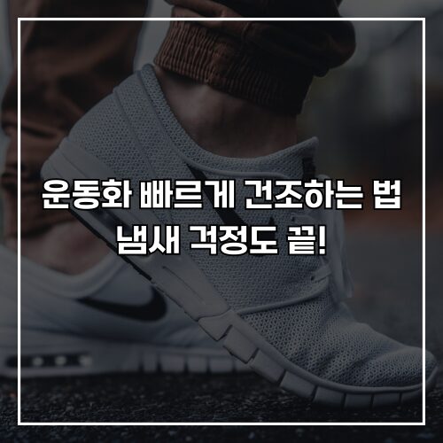 운동화 빠르게 건조하는 법, 냄새 걱정도 끝!